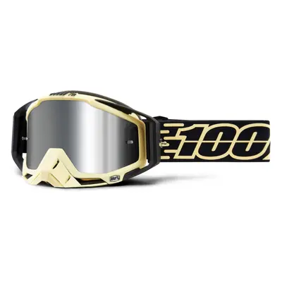 100% Racecraft Plus Jiva Occhiali Motocross, nero-beige per uomo