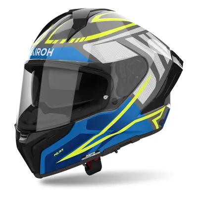 Airoh Matryx Rider Casco, nero-blu-giallo, dimensione per uomo