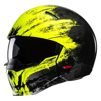 HJC i20 Furia Casco Jet, nero-giallo, dimensione per uomo