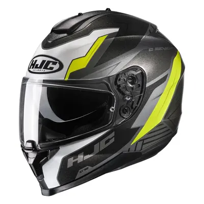 HJC C70 Silon Casco, nero-bianco-giallo, dimensione per uomo