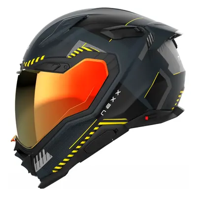 Nexx X.WST 3 Fluence Casco, grigio-giallo, dimensione per uomo