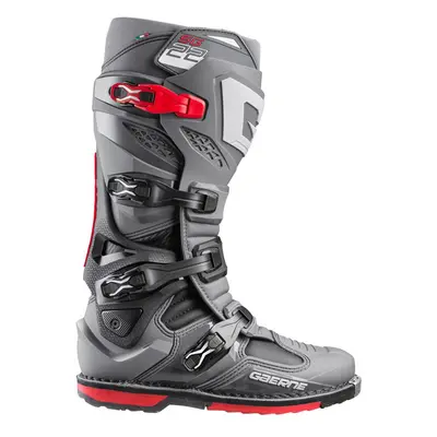 Gaerne SG-22 Stivali da motocross, grigio-rosso, dimensione per uomo