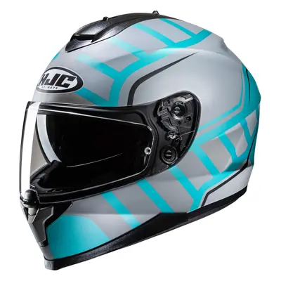 HJC C70N Holt Casco, blu-argento, dimensione per uomo