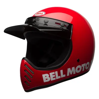 Bell Moto-3 Classic Casco Motocross, rosso, dimensione per uomo