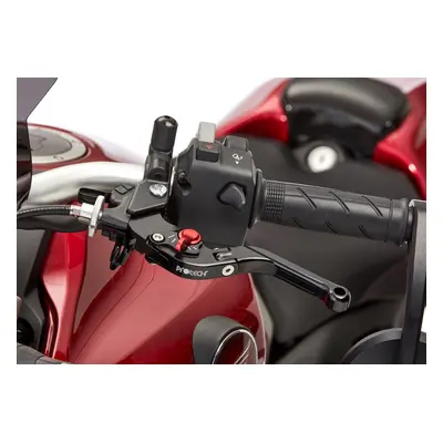 Leva freno PROTECH Sport 6061-T6-Alluminio nero anodizzato / regolatore rosso nero/rosso, nero-r