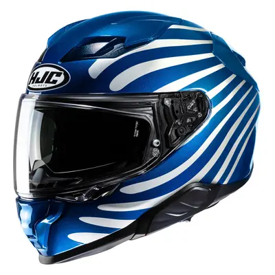 HJC F71 Zen Casco, bianco-turchese-blu, dimensione per uomo