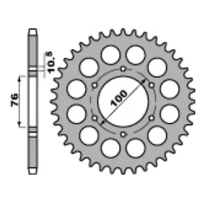 PBR Corona Acciaio Standard C45 816 - 530, dimensione