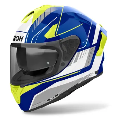 Airoh Spark 2 Chrono Casco, blu-giallo, dimensione per uomo