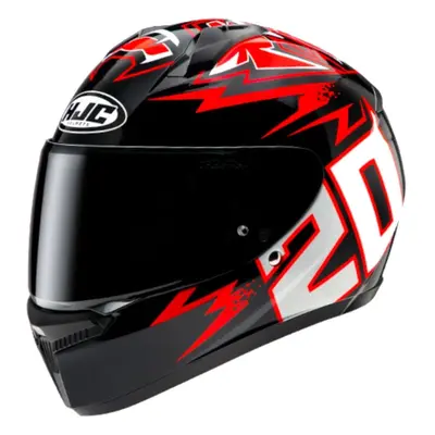 HJC C10 Diablo Mask Casco, nero-bianco-rosso, dimensione per uomo