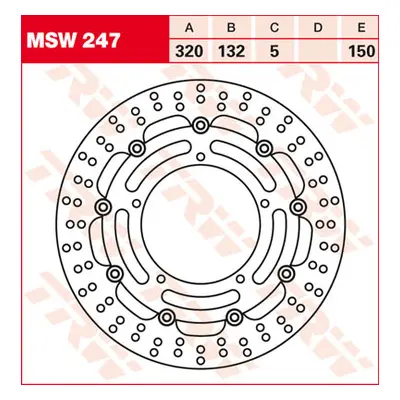 TRW Lucas Freno disco MSW247, galleggiante