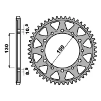 PBR Corona Acciaio C45 Standard 860 - 530