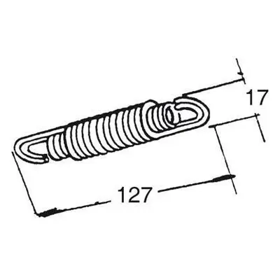 Buzzetti Set di 5 molle foderate 127x17mm per cavalletto centrale