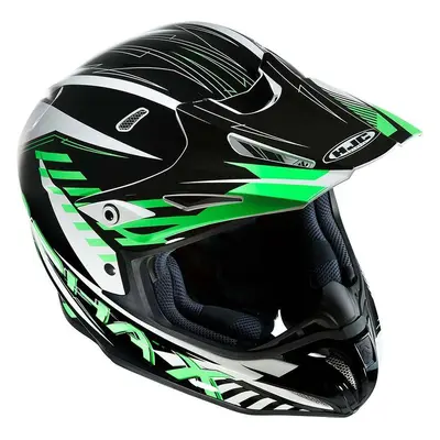 HJC R-PHA X Schuma Casco cross, nero-verde, dimensione per uomo