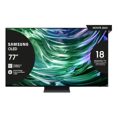 Samsung TV OLED 4K 77” QE77S90DAEXZT Smart TV Wi-Fi Graphite Black 2024, Processore NQ4 AI GEN2,