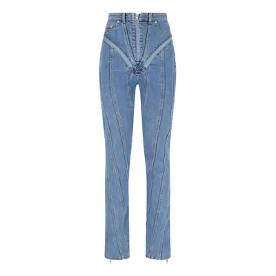 Mugler Jeans "Zipped Spiral"