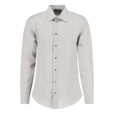 Emporio Armani Camicia Coreana In Lino