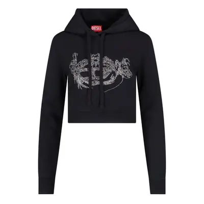 Diesel Felpa Cappuccio Crop "F-Slimmy-Hood-P9"