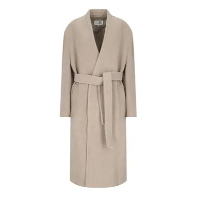 MM6 Maison Margiela Cappotto Midi Con Cintura