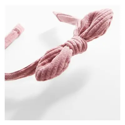 MANGO KIDS - Cerchietto per capelli fiocco texture rosa pallido - Taglia unica - Bambini