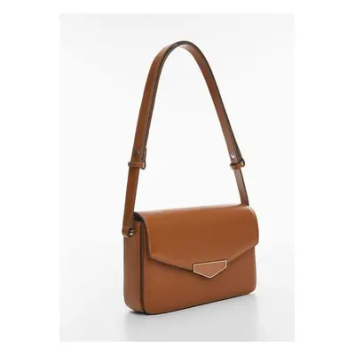 MANGO - Borsa spalla falda marrone medio - Taglia unica - Donna