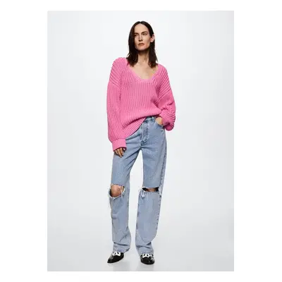 MANGO - Pullover maglia grossa rosa - Donna