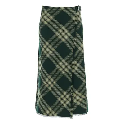 BURBERRY Maxi kilt con motivo Check