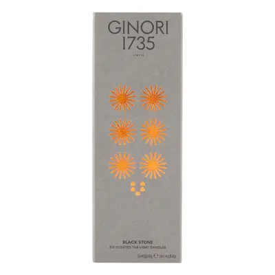 GINORI 1735 CANDELE PROFUMATE TEA LIGHT REFILL BLACK STONE