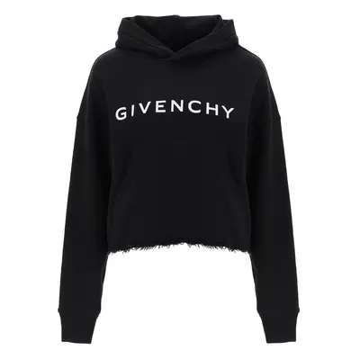 GIVENCHY Felpa cropped con stampa logo