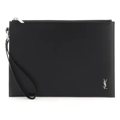 SAINT LAURENT Porta tablet in pelle