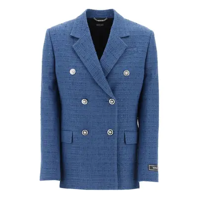 VERSACE Blazer doppiopetto in tweed bouclé