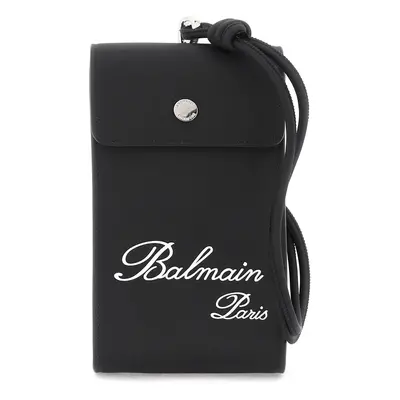 BALMAIN Pouch porta telefono con logo