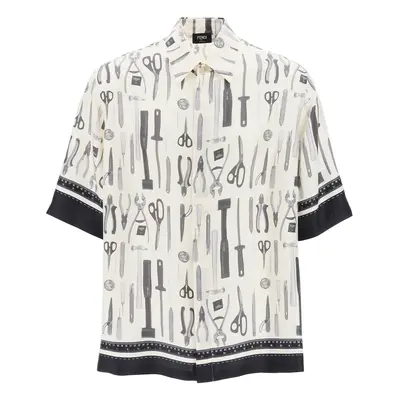 FENDI Camicia maniche corte in seta