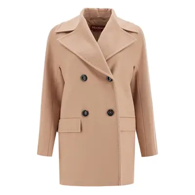 MAX MARA STUDIO Cappotto corto doppiopetto in cashmere