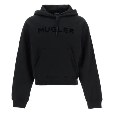 MUGLER Felpa con logo floccato