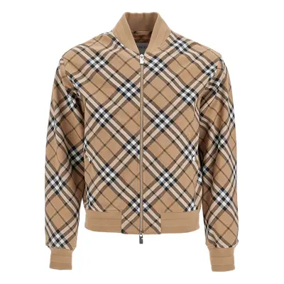 BURBERRY Giacca Harrington in misto lana Check