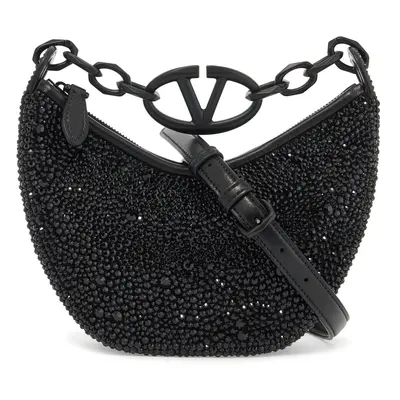 VALENTINO GARAVANI Borsa hobo mini VLogo Moon Bag con strass