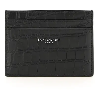 SAINT LAURENT PORTACARTE IN PELLE STAMPA COCCO