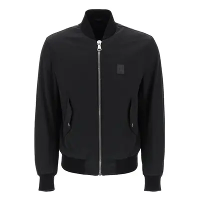 BALMAIN Bomber in nylon con stampa logo