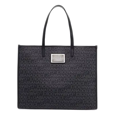 DOLCE & GABBANA Borsa tote grande in jacquard spalmato