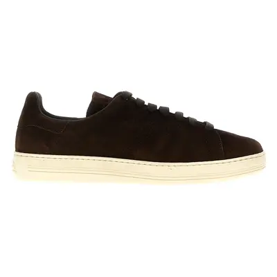 Tom Ford-Logo Suede Sneakers Multicolor-Uomo