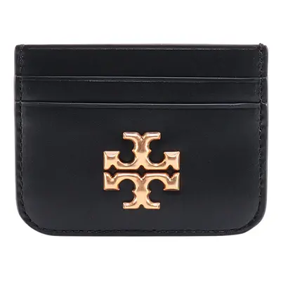 Tory Burch-Portacarte in pelle con logo in metallo-Donna