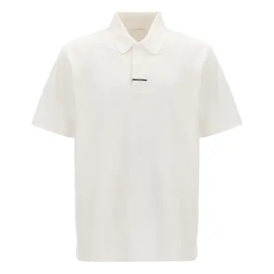 Givenchy-Metal Clip Shirt Polo Bianco-Uomo