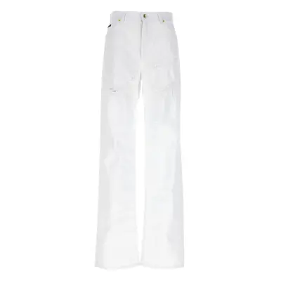 Dolce & Gabbana-Boyfriend Jeans Bianco-Donna