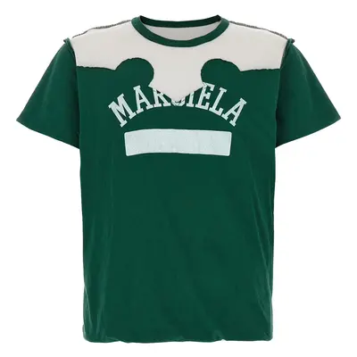 Maison Margiela-Western Patchwork T Shirt Verde-Uomo