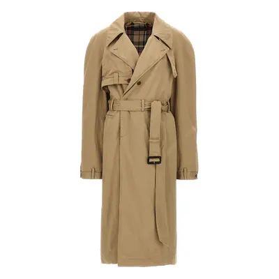 Balenciaga-Deconstructed Trench E Impermeabili Beige-Donna