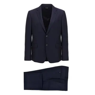 Zegna-One-Breasted Dress Completi Blu-Uomo