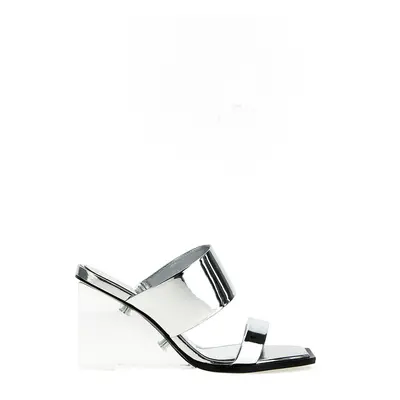 Alexander Mcqueen-Mirror Sandali Silver-Donna