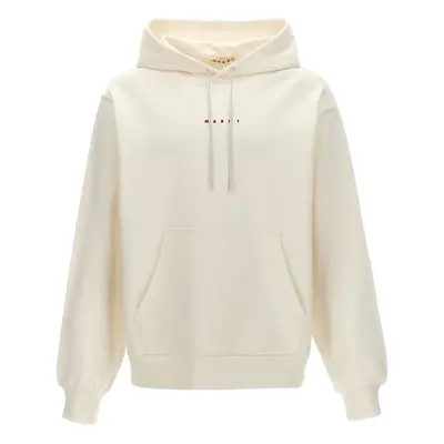 Marni-Logo Hoodie Felpe Bianco-Uomo