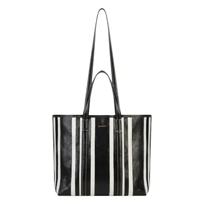 Balenciaga-Borsa Shopping Barbes East-West Media-Donna -Bianco, Nero