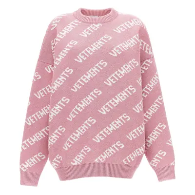 Vetements-Lurex Monogram Maglioni Rosa-Donna